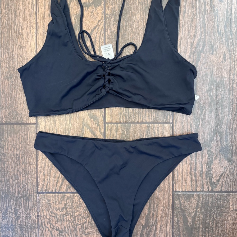 Kittenish Black Bikini Set